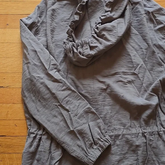 AllSaints, Calla Fishtail Parka Jacket Coat, Gray, EUC, Women's M - Picture 14 of 16